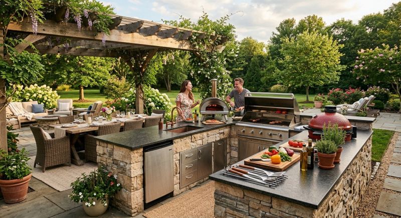 Outdoor Kitchen Construction in Katy, TX